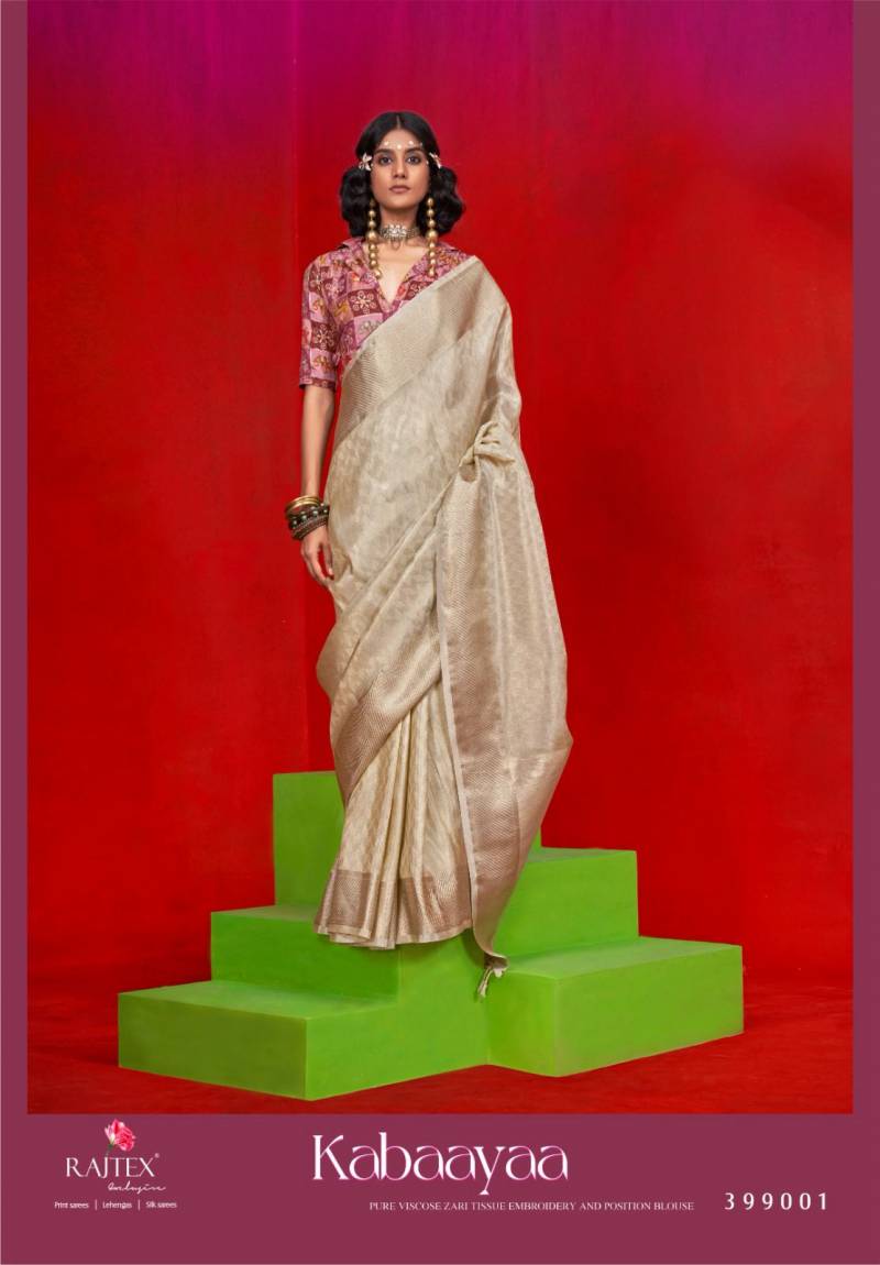 Rajtex Kabaayaa Zari Tissue Handloom Silk Saree Collection