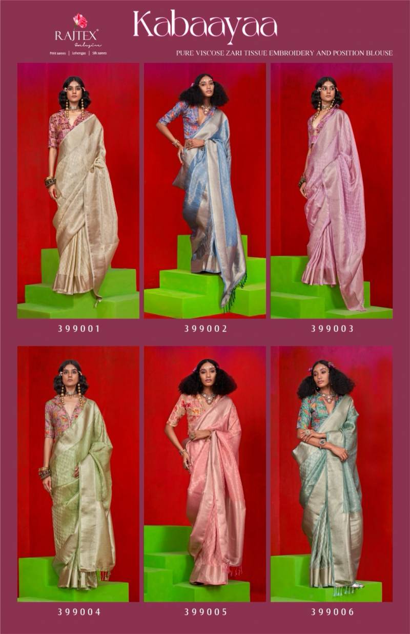 Rajtex Kabaayaa Zari Tissue Handloom Silk Saree Collection