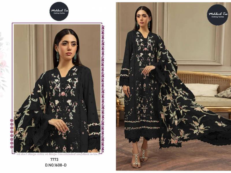 Mehboob Tex 1608 A To D Cotton Dupatta Pakistani Salwar Suits