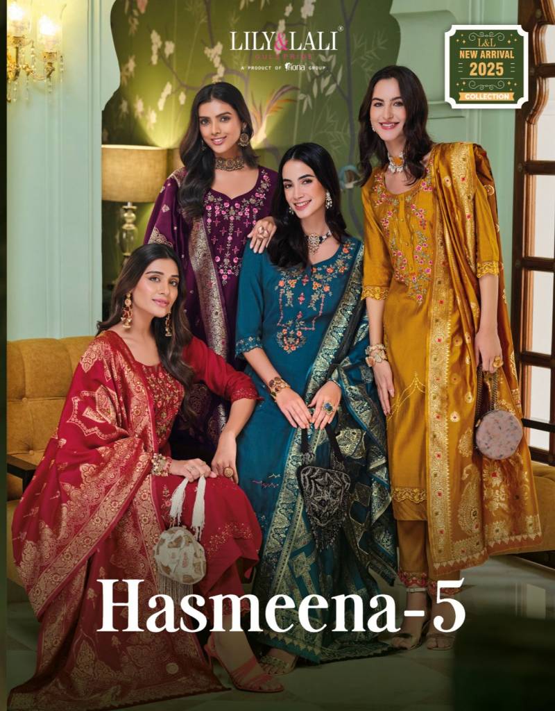 Lily And Lali Hasmeena Vol 5 Festive Wear Kurti Bottom With Dupatta
