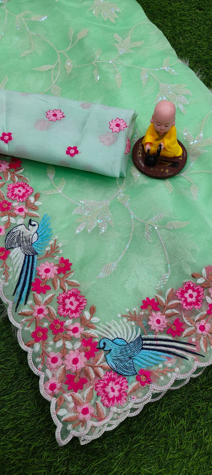 Vt 707 Embroidered Organza Party Wear Saree Collection