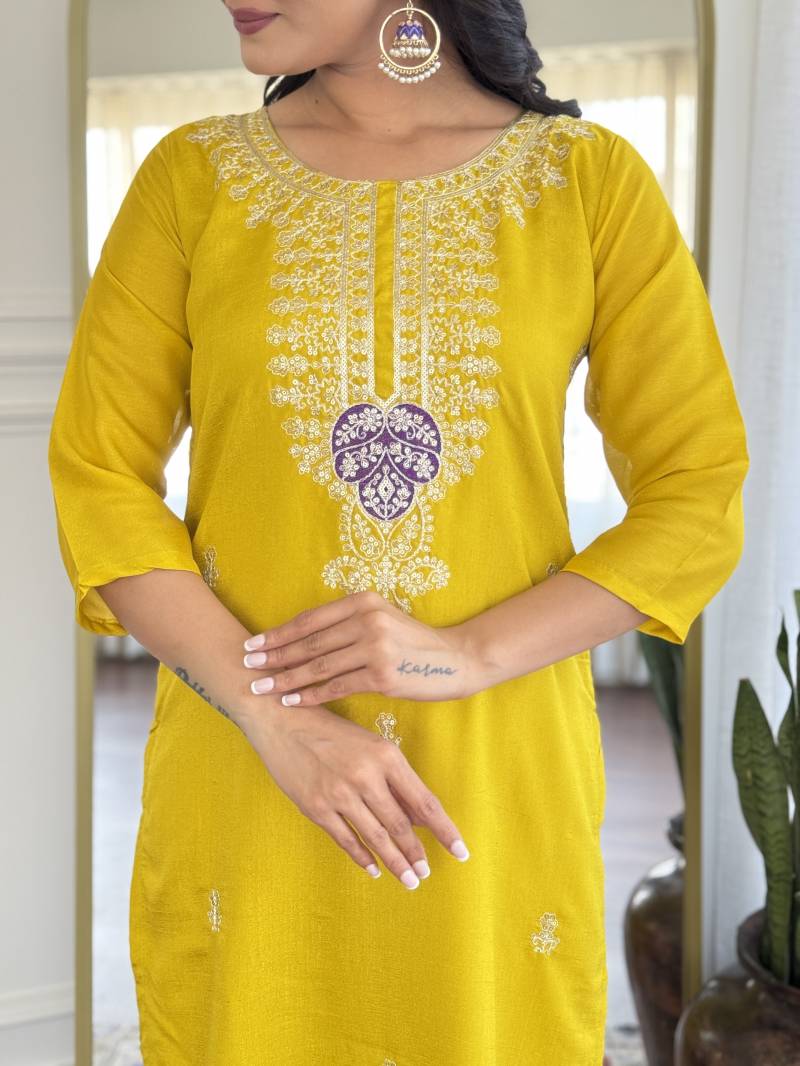 Shivani 01 Vichitra silk Kurti Bottom With Dupatta