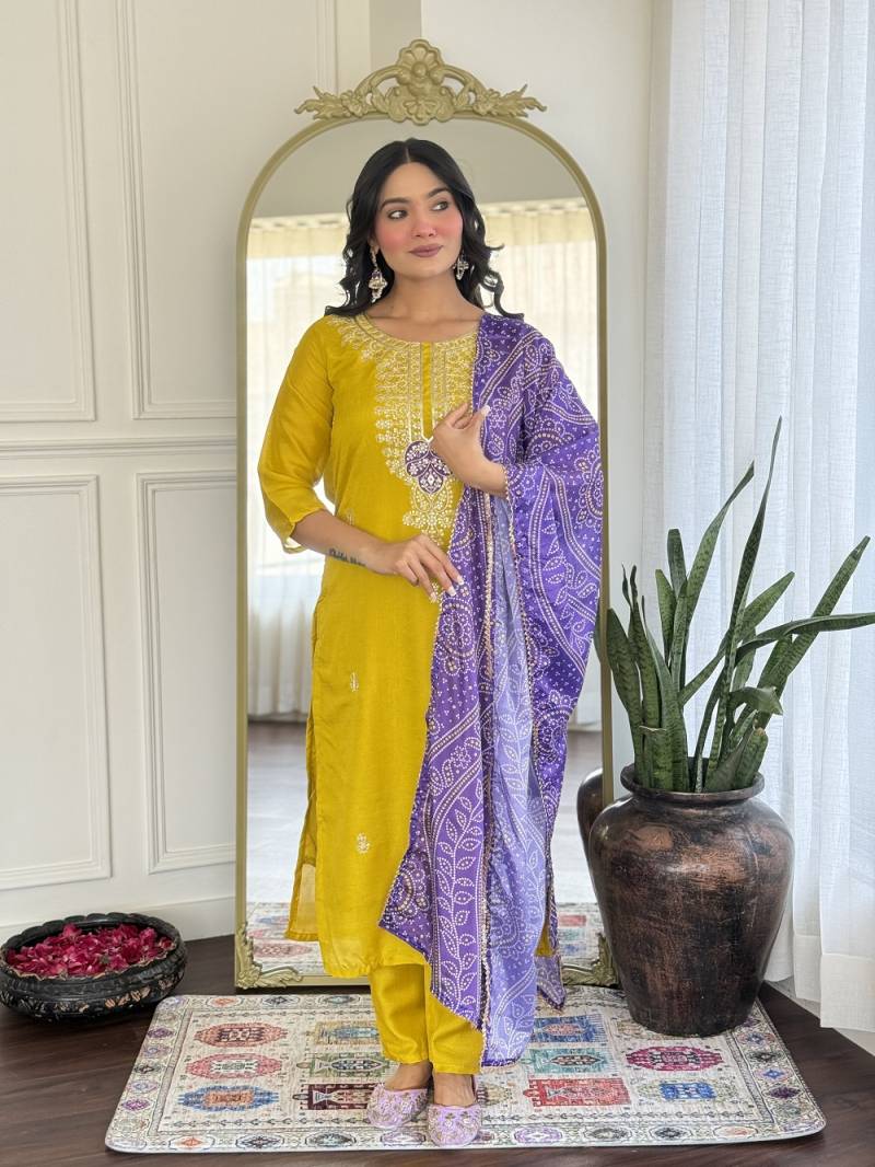 Shivani 01 Vichitra silk Kurti Bottom With Dupatta