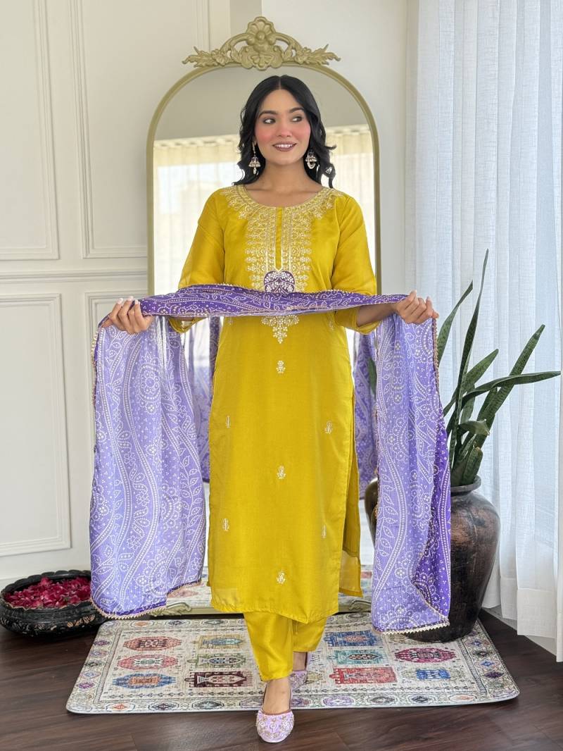 Shivani 01 Vichitra silk Kurti Bottom With Dupatta