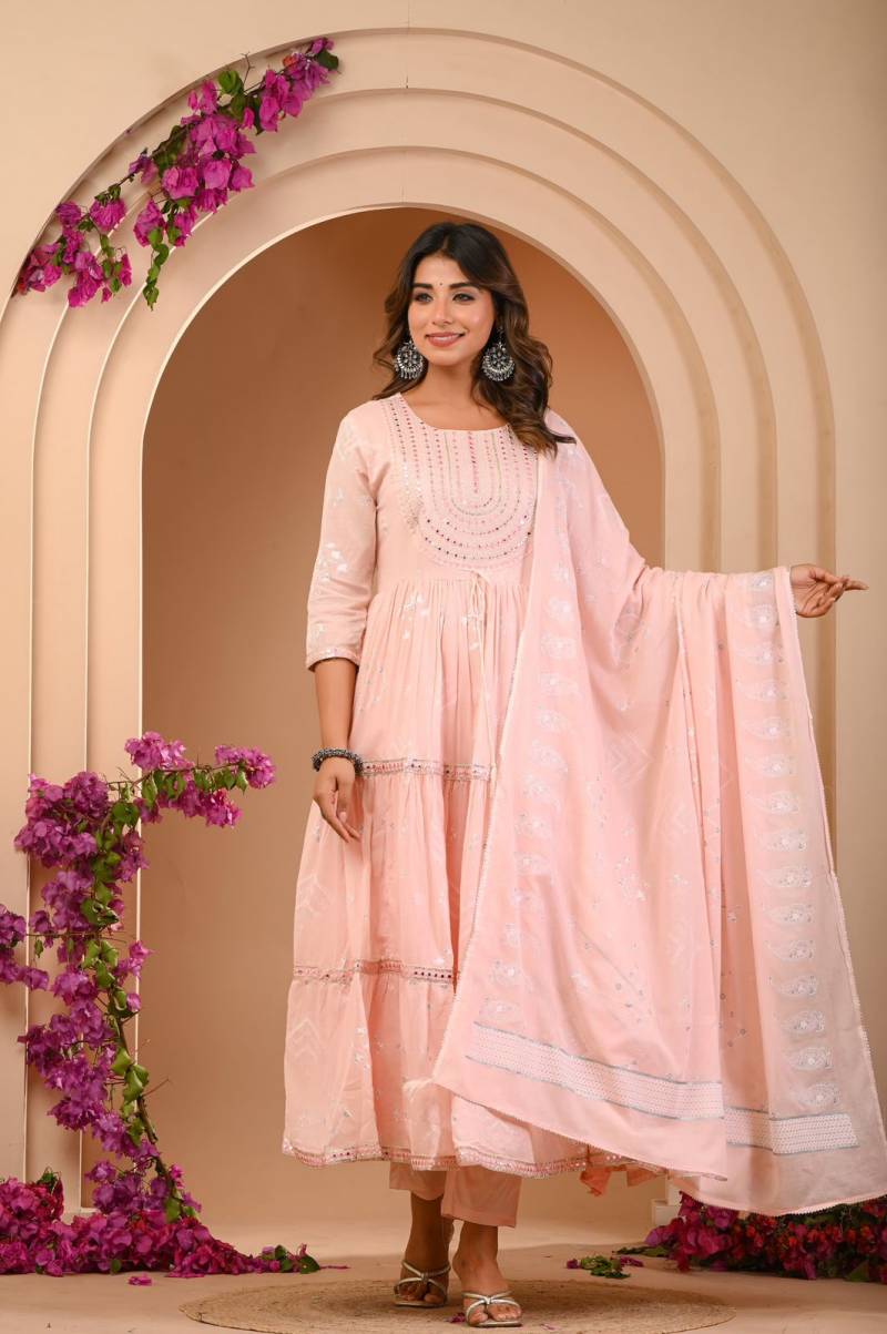Tanyaa P 222 Mul Cotton Anarkali Fancy Readymade Collection