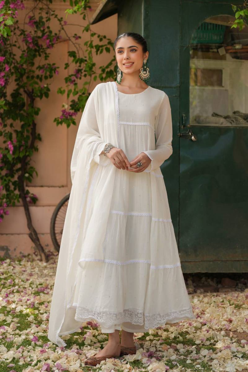 Tanyaa P 224 Mul Cotton Anarkali Fancy Readymade Collection