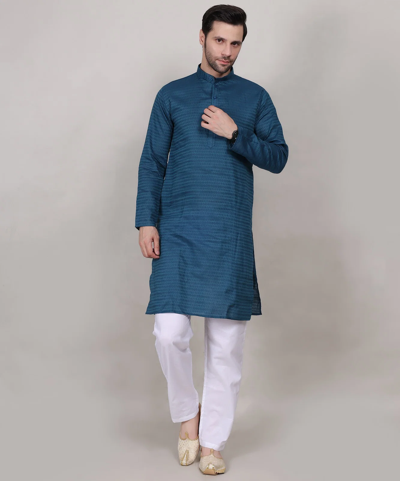 Siya Set 26 Mens Cotton Self Weaving Kurta Collection