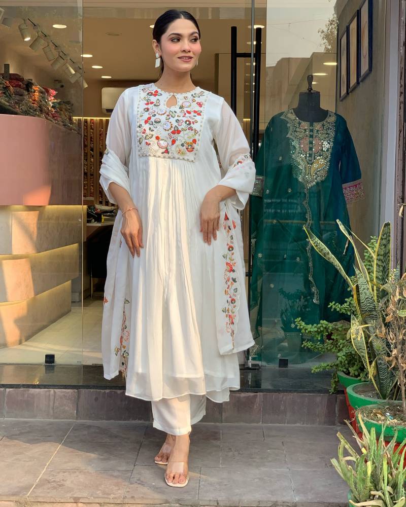 Sweta 01 Viscose Chinon Kurti Bottom With Dupatta