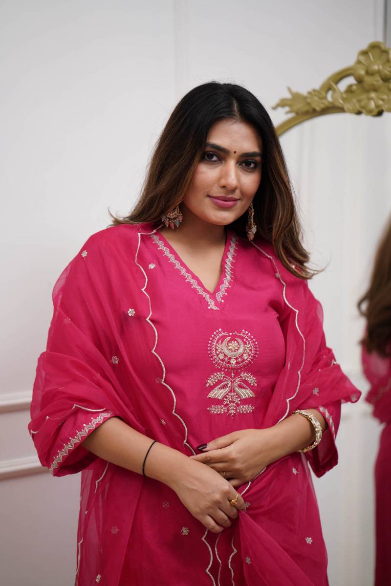 Ayesha 01 Viscose Chanderi Kurti Bottom With Dupatta