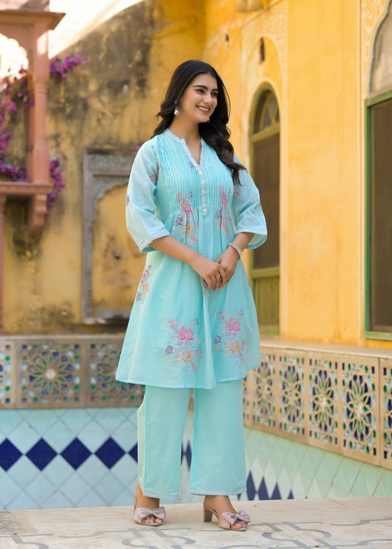 Tanyaa P 226 Mul Cotton With Handwork Kurti With Bottom Collection