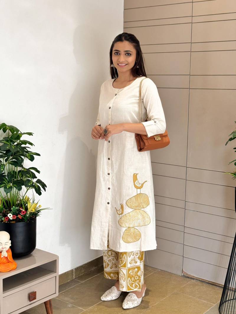 Tanyaa P 229 Khadi Cotton With Work Kurti With Bottom Collection