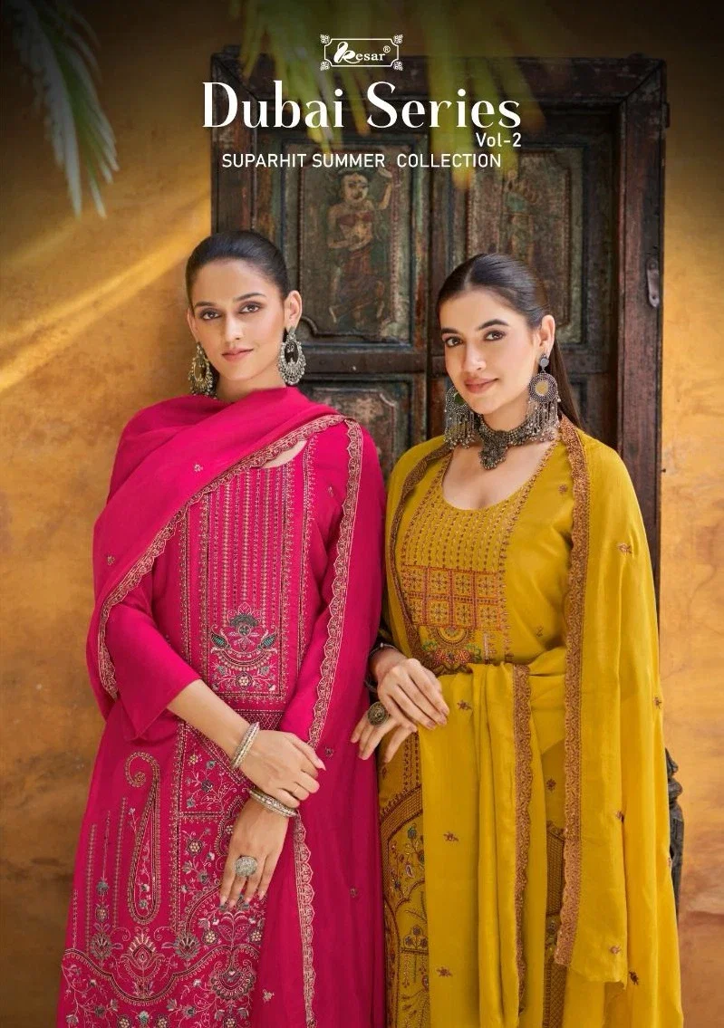 Kesar Dubai Series Vol 2 Viscose Maslin Dress Material Collection