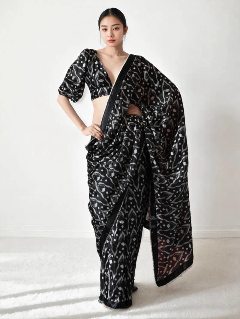 Jf 2445 48 Chinon Stylish Ready To Wear Saree Collection