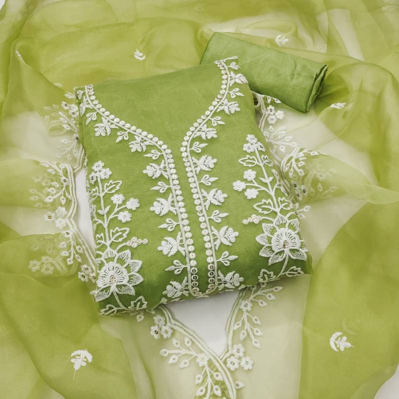 Organza Suits 91 Multi Thread Organza Dress Material Collection