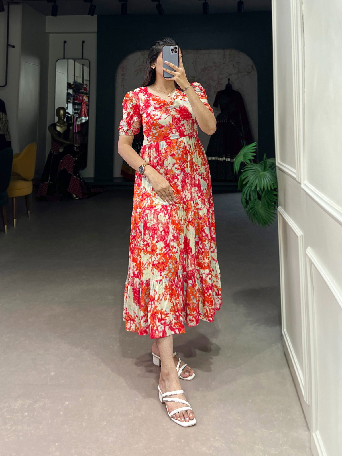 Lekha nk 4507 Rayon Printed Western Style One Piece Collection