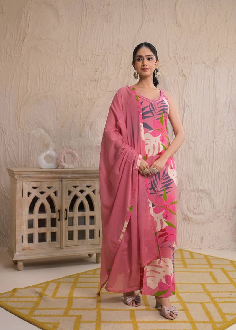 Tanyaa P 237 Cotton With Handwork Touchup Kurti Bottom With Dupatta