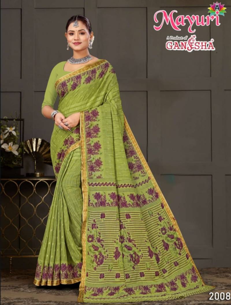 Ganesha Mayuri Vol 2 Cotton Printed Casual Wear Saree Collection