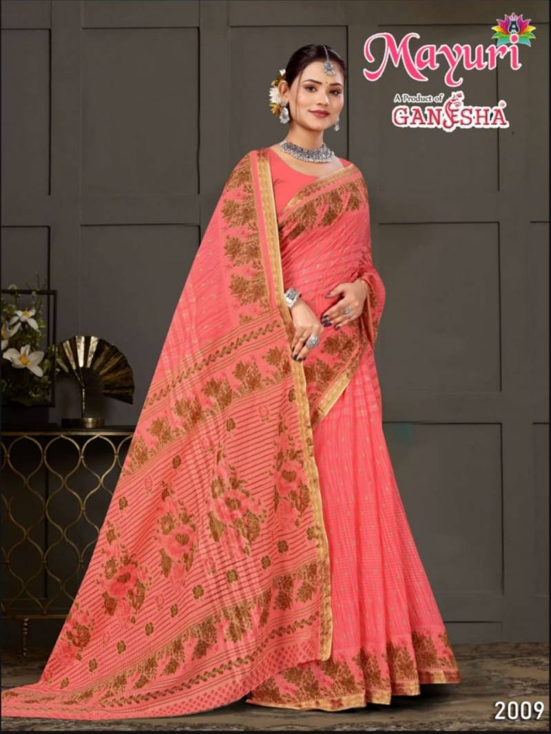 Ganesha Mayuri Vol 2 Cotton Printed Casual Wear Saree Collection