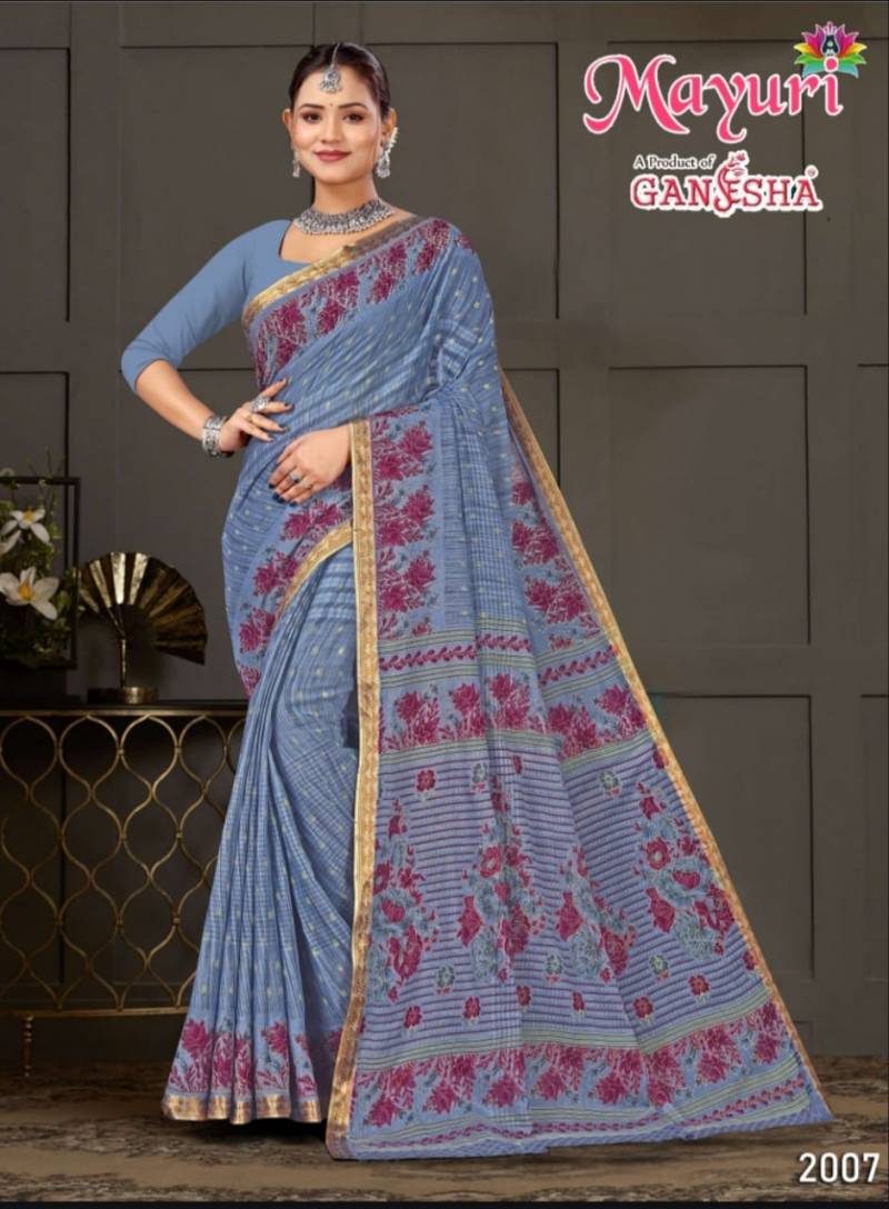 Ganesha Mayuri Vol 2 Cotton Printed Casual Wear Saree Collection