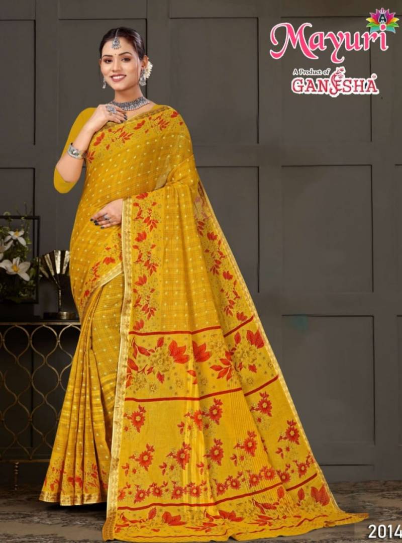 Ganesha Mayuri Vol 2 Cotton Printed Casual Wear Saree Collection
