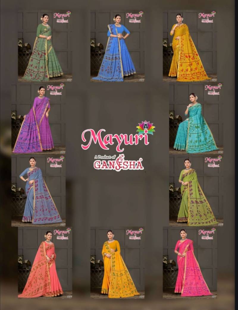 Ganesha Mayuri Vol 2 Cotton Printed Casual Wear Saree Collection