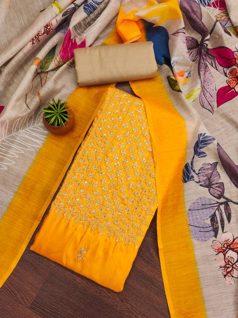 Color Set 9073 Casual Wear Stylish Jalpari Cotton Dress Material