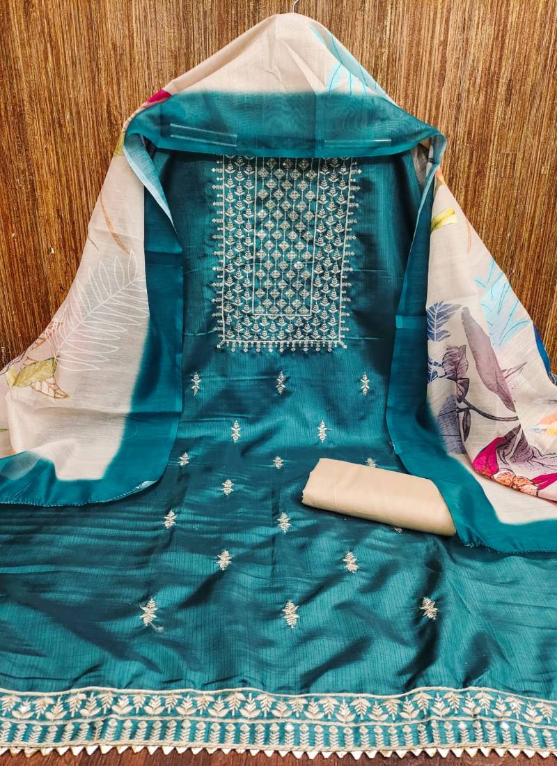 Color Set 9073 Casual Wear Stylish Jalpari Cotton Dress Material
