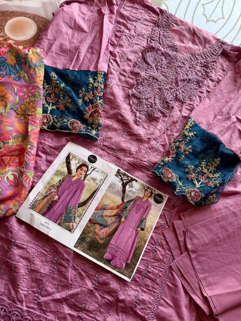 Mehboob Tex 1578 B And C Cotton Dupatta Pakistani Salwar Suits