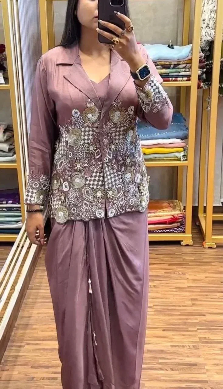 Bt 7092 Silk Embroidered Stylish Indo Western Collection