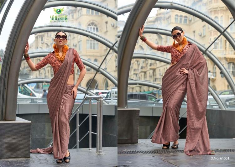 Sanskar Society Chiffon With Digital Printed Saree Collection