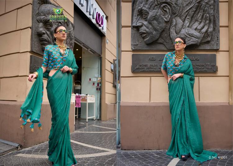 Sanskar Society Chiffon With Digital Printed Saree Collection