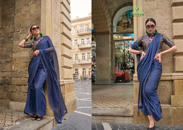 Sanskar Society Chiffon With Digital Printed Saree Collection