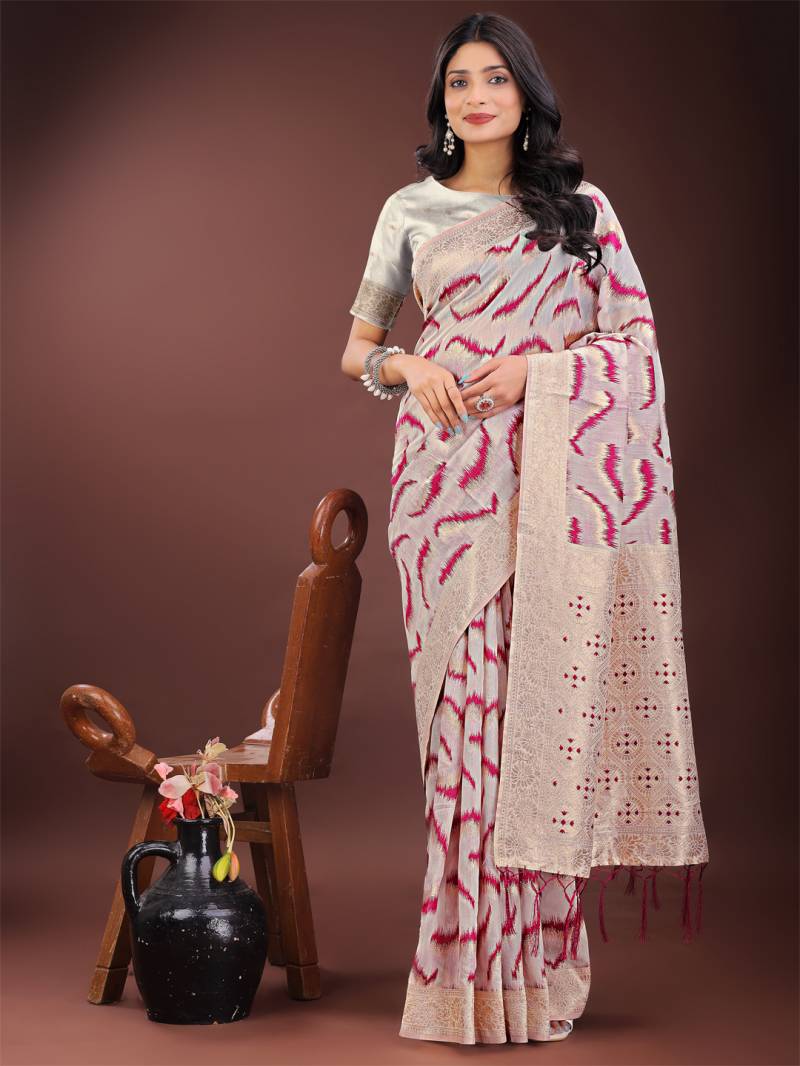 Ast Linen Queen Vol 4 Casual Wear Linen Cotton Saree Collection