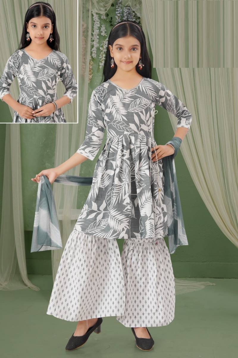Vipasa Sharara Set Vol 2 Cotton Printed Kids Wear Collection