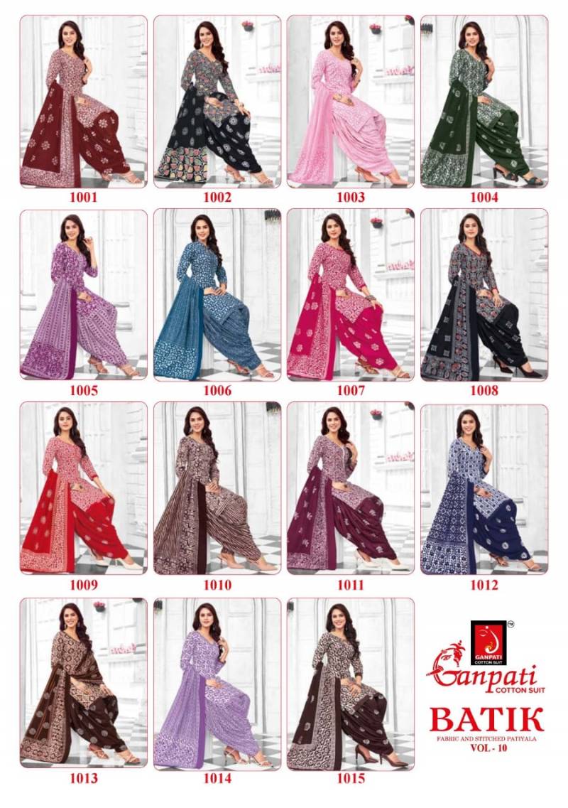 Ganpati Batik Vol 10 Lawn Cotton Fancy Dress Material Collection