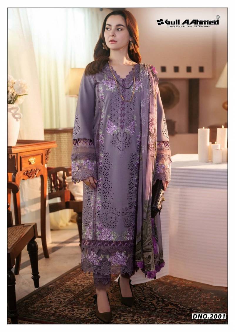 Gull A Ahmed Azure Vol 2 Cotton Kurti Pant With Dupatta Collection