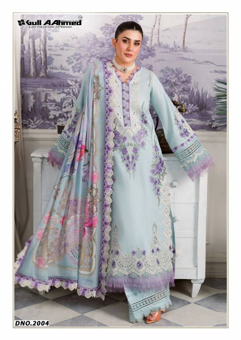 Gull A Ahmed Azure Vol 2 Cotton Kurti Pant With Dupatta Collection