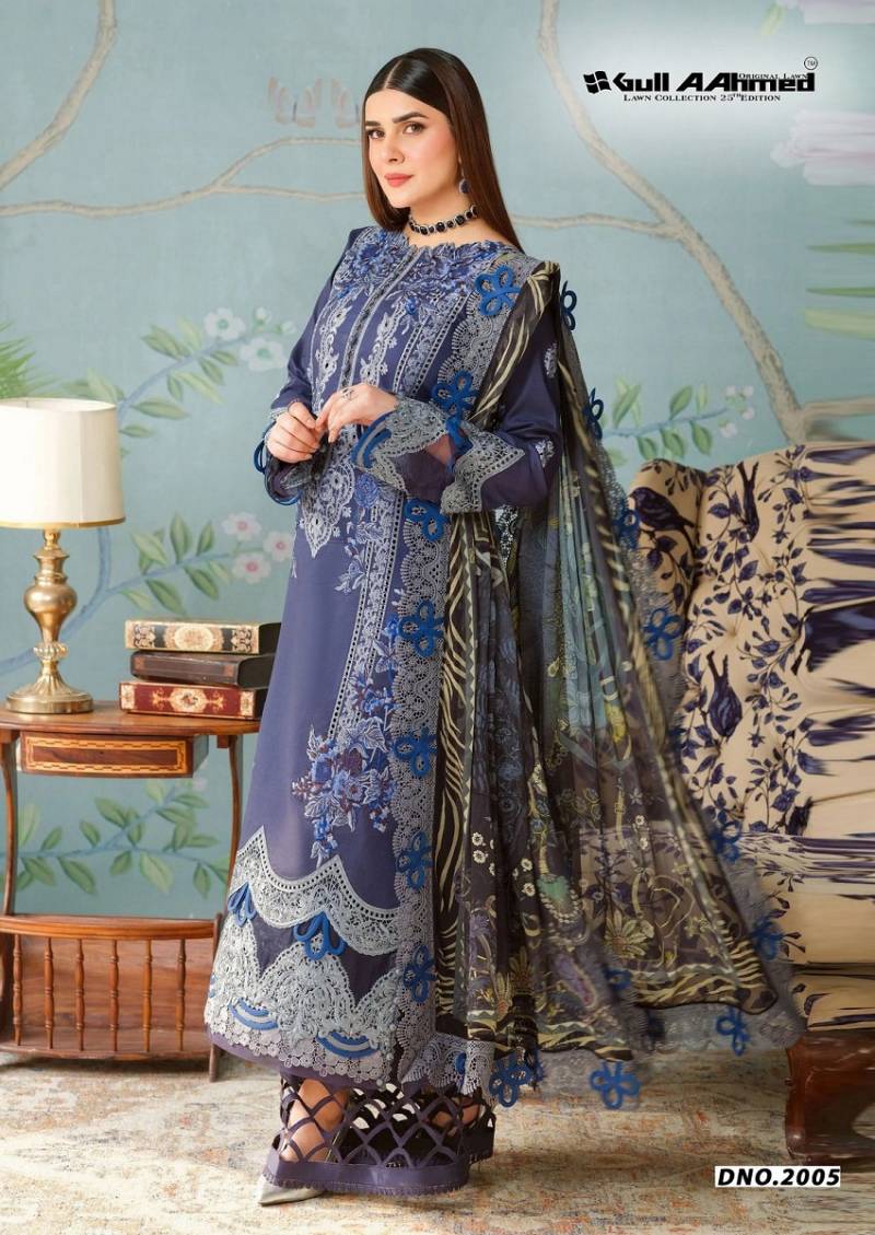 Gull A Ahmed Azure Vol 2 Cotton Kurti Pant With Dupatta Collection