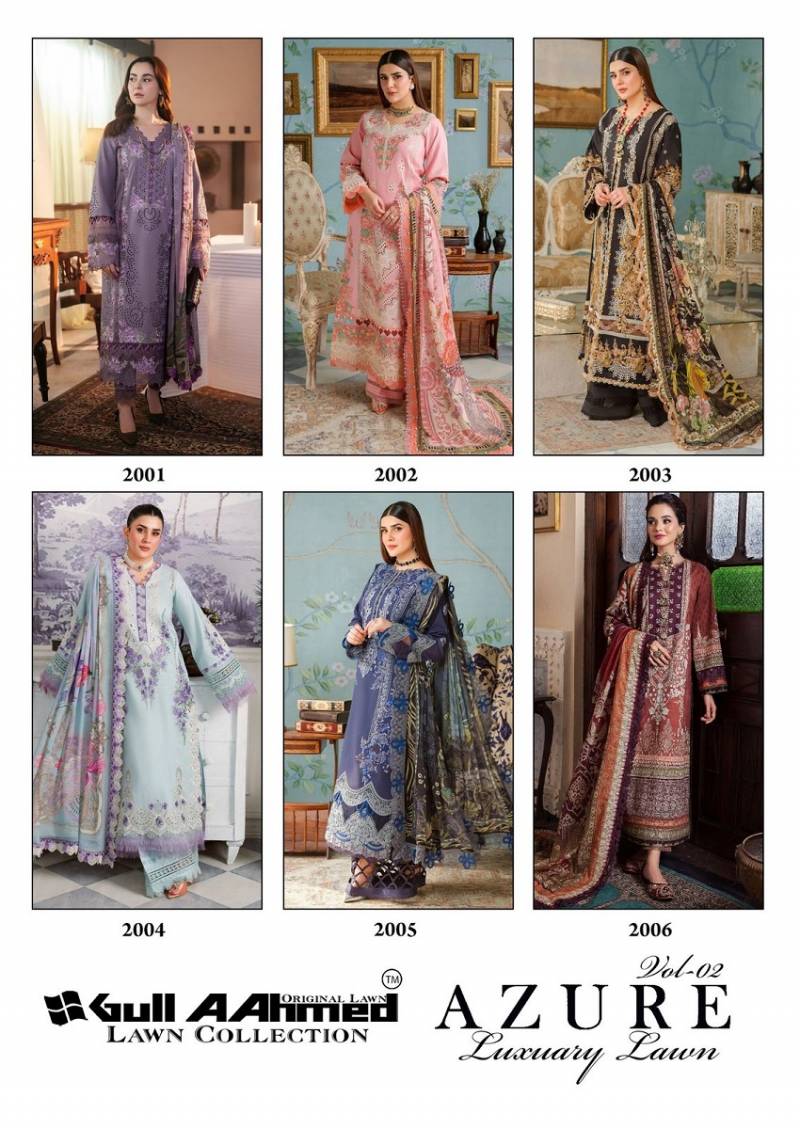 Gull A Ahmed Azure Vol 2 Cotton Kurti Pant With Dupatta Collection