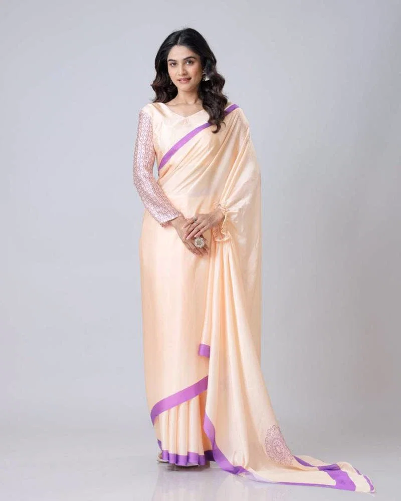 Ce Georgette Satin 2 Fancy Party Wear Saree Collection