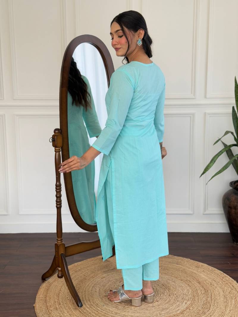 Cct 101 Cotton Embroidered Fancy Kurti Bottom With Dupatta