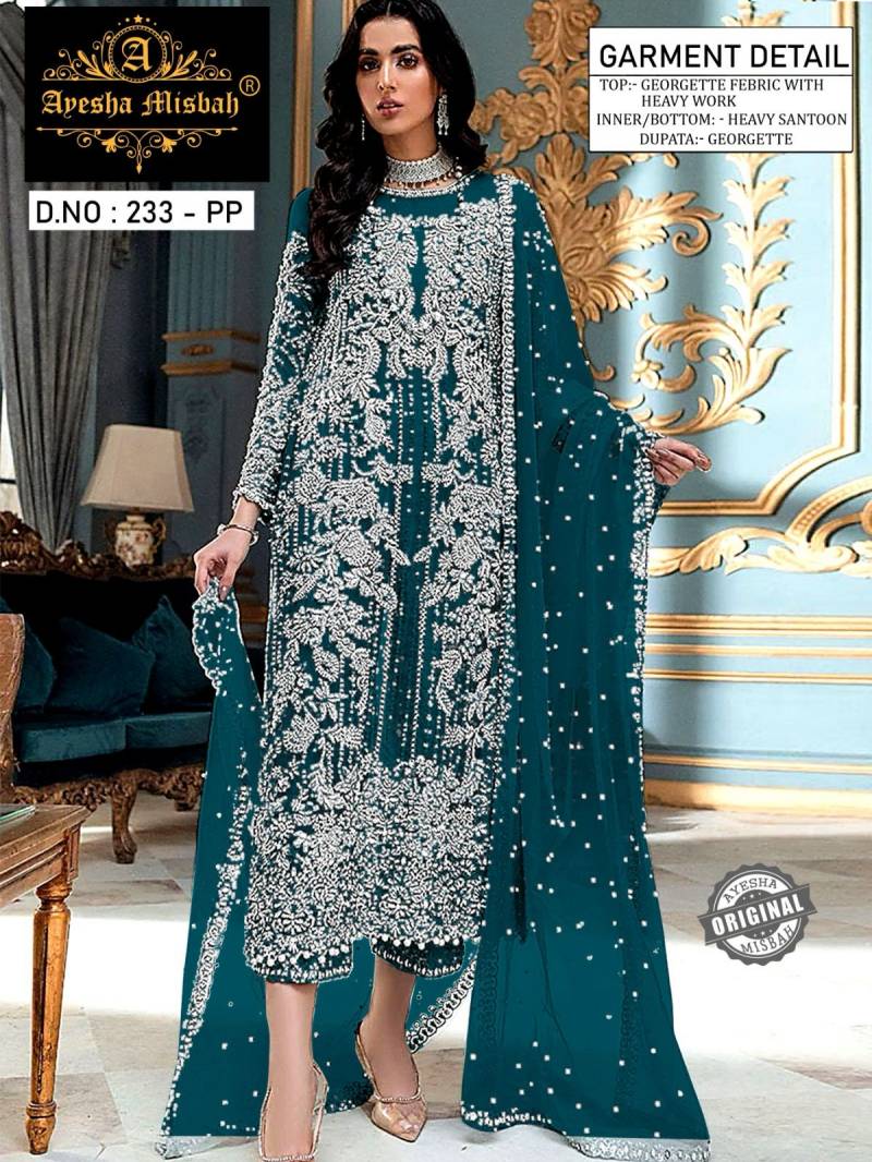 Ayesha Misbah 233 M To R Georgette Pakistani Salwar Kameez