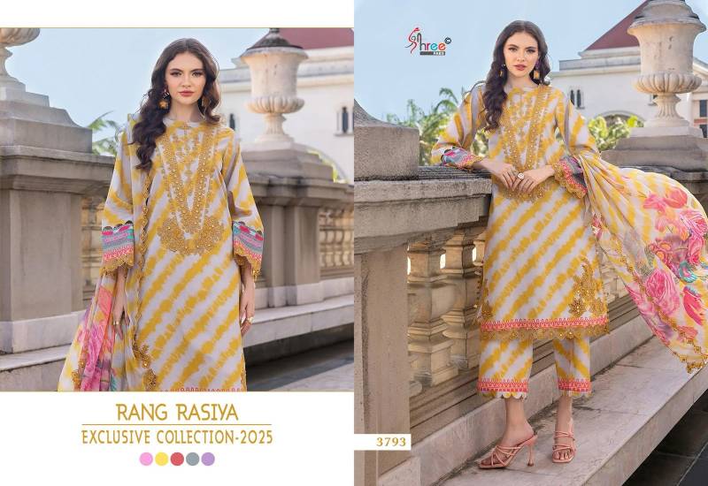Shree Rang Rasiya Exclusive Collection 2025 Cotton Dupatta Pakistani Suits