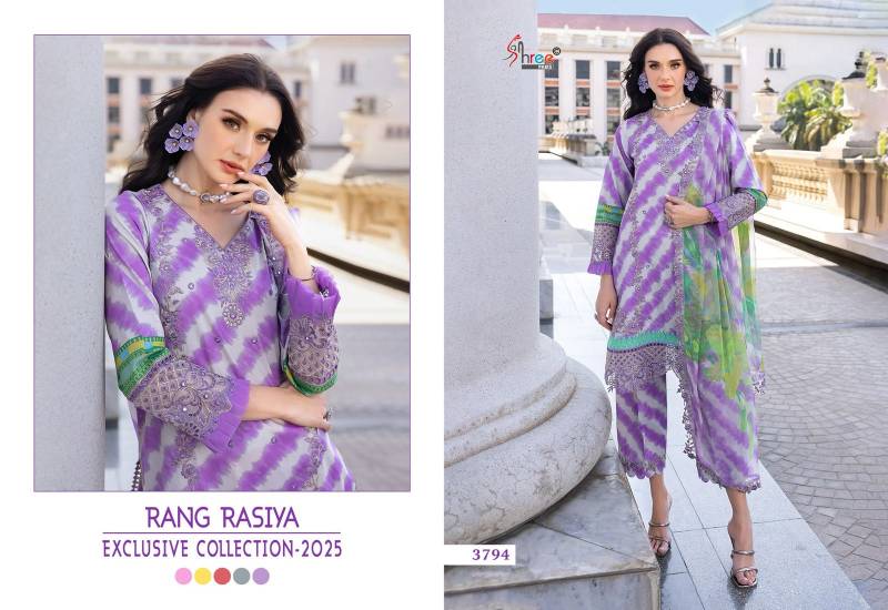 Shree Rang Rasiya Exclusive Collection 2025 Cotton Dupatta Pakistani Suits