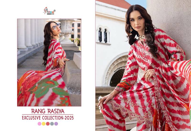Shree Rang Rasiya Exclusive Collection 2025 Cotton Dupatta Pakistani Suits