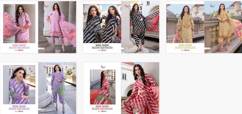 Shree Rang Rasiya Exclusive Collection 2025 Cotton Dupatta Pakistani Suits