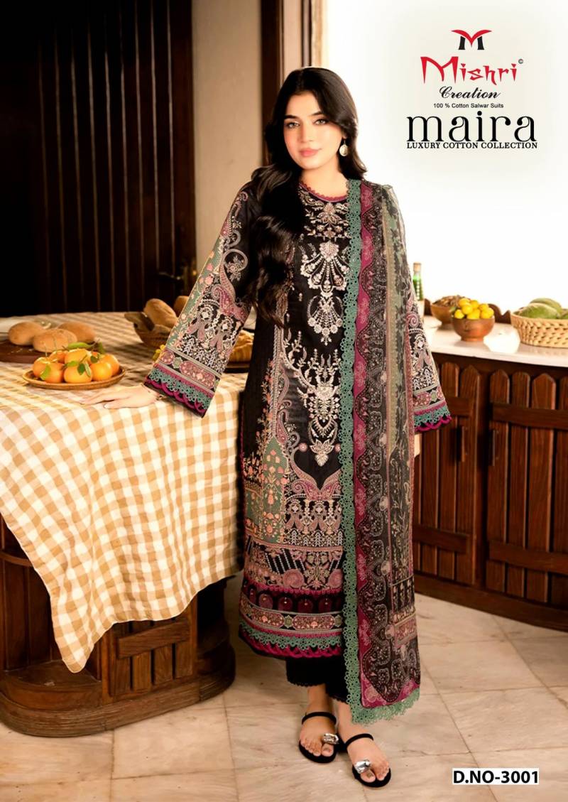 Mishri Maira 3 Cotton Printed Karachi Style Dress Material Collection