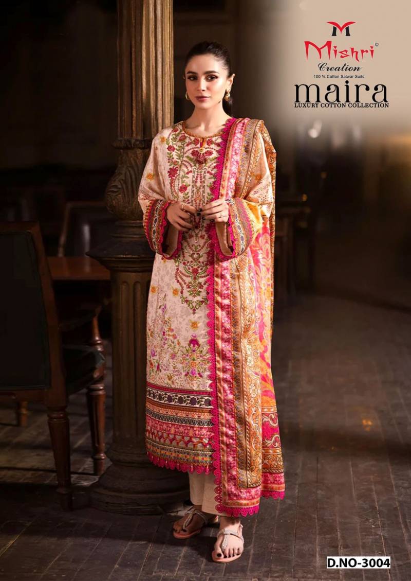 Mishri Maira 3 Cotton Printed Karachi Style Dress Material Collection