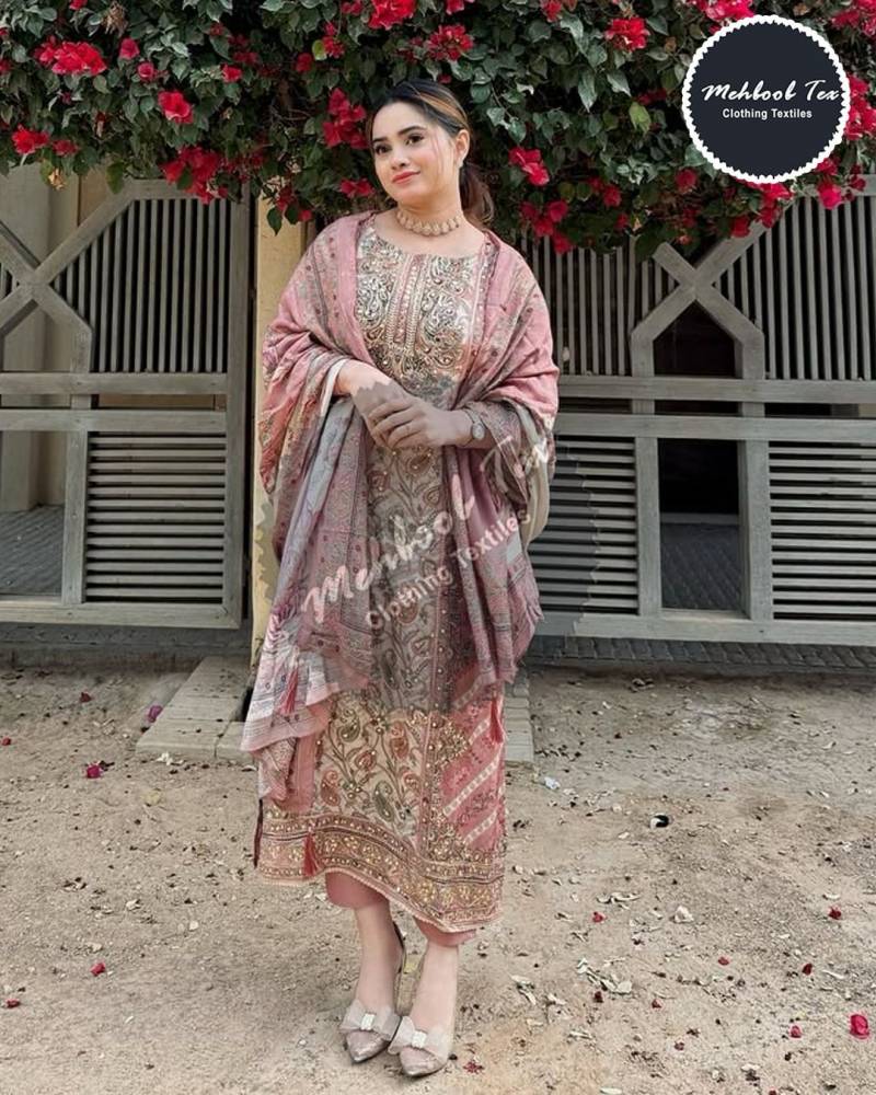 Mehboob Tex 1614 Viscose Maslin Digital Printed Pakistani Salwar Suit