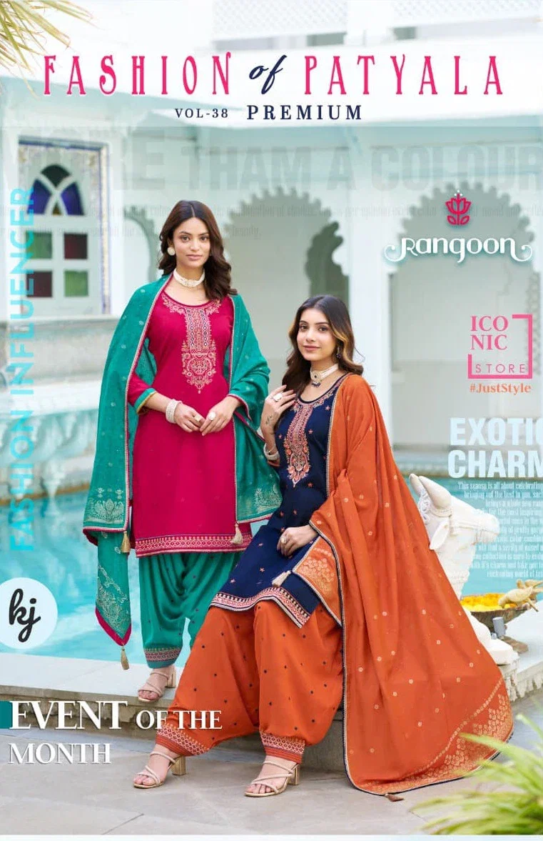 Rangoon Fashion Of Patyala Vol 38 Jam Silk Readymade Collection
